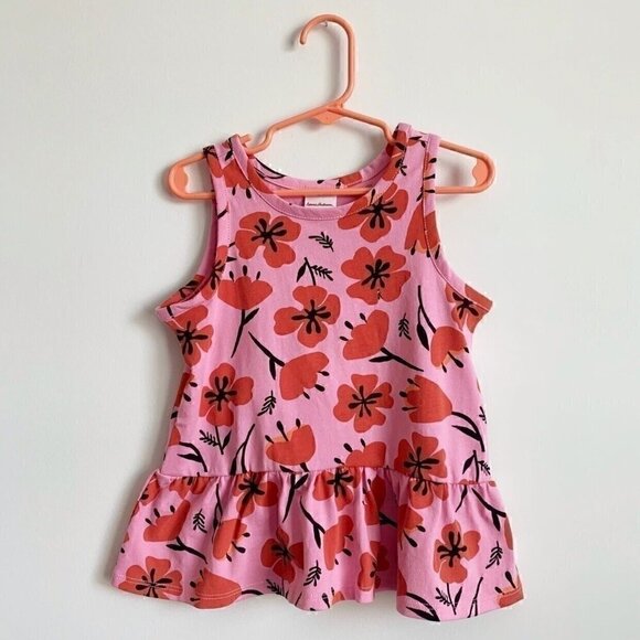 NEW Hanna Andersson Girl Peplum Tank Top 5T 5 Years - Picture 1 of 5